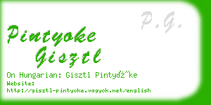 pintyoke gisztl business card